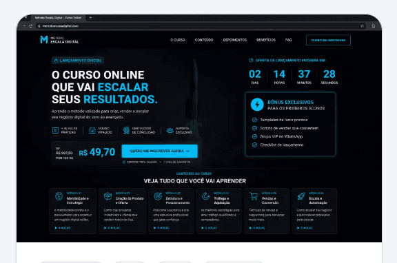 Landing page Método Escala Digital